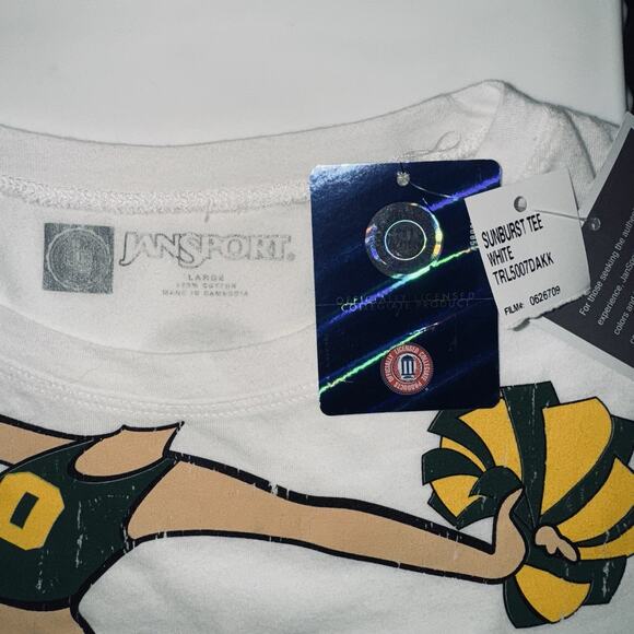NWT Jansport University Oregon Ducks Cheerleader Youth LG Womens Small T-Shirt - Picture 4 of 6
